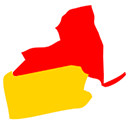 Color Coded States: Pennsylvania, New York